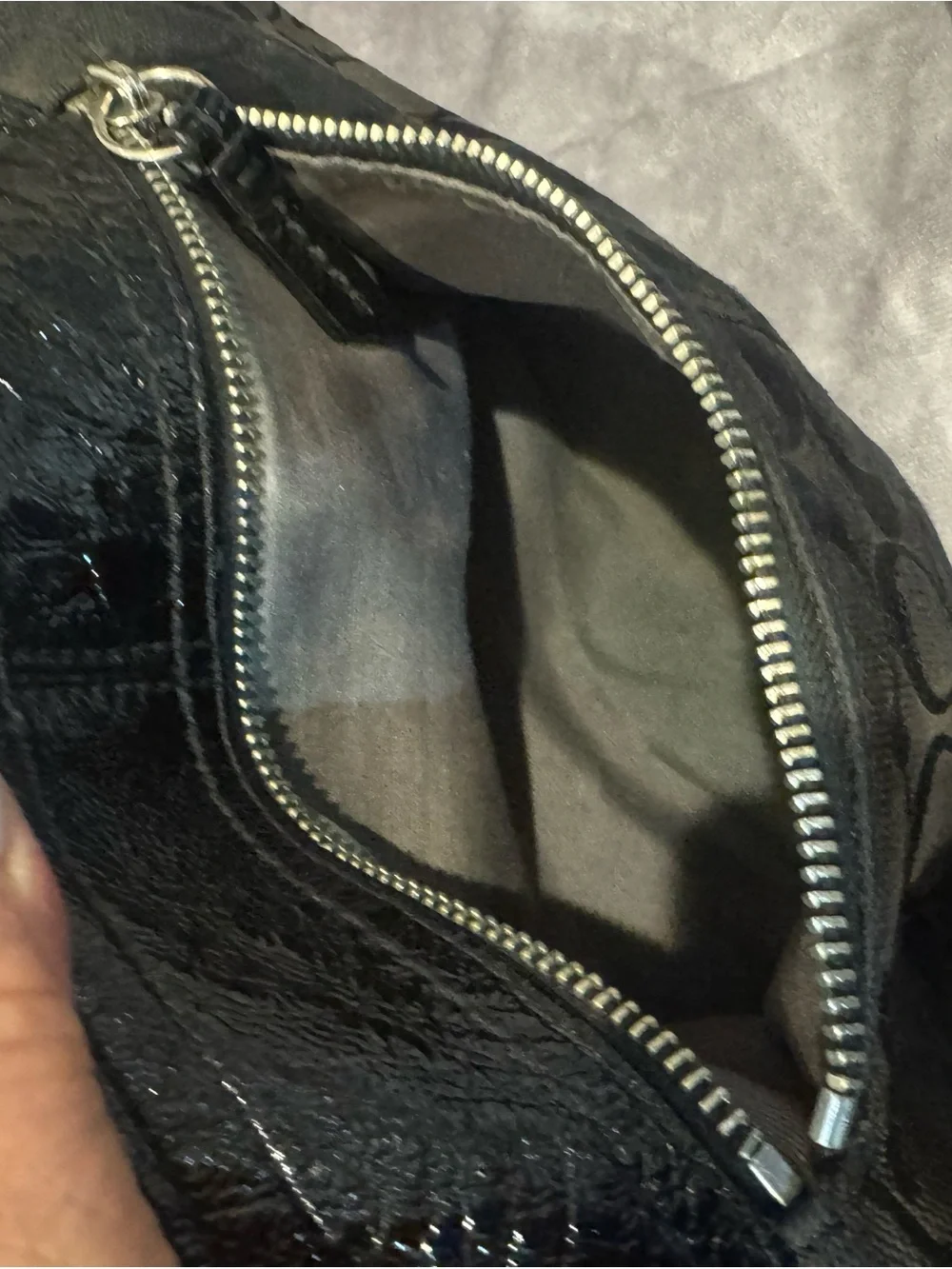 Coach Soho Pleated Signature Black Pleated Hobo 13740-Y2K